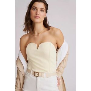 Anthropologie Bustier Tube Top Yellow XL